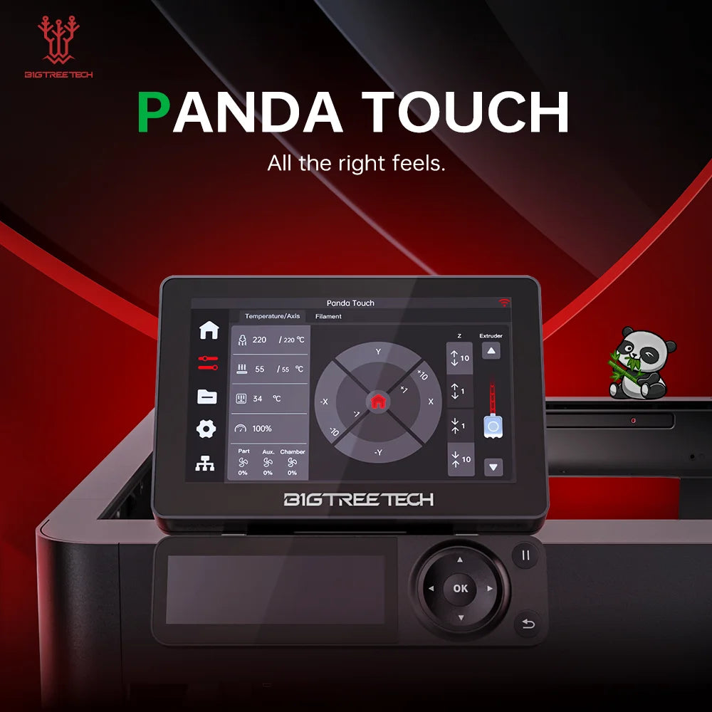 Panda Touch 5 Inch Touch Screen Wifi Display for Bambulab P1P P1S Multi-Printer Control Wireless Klipper Screen