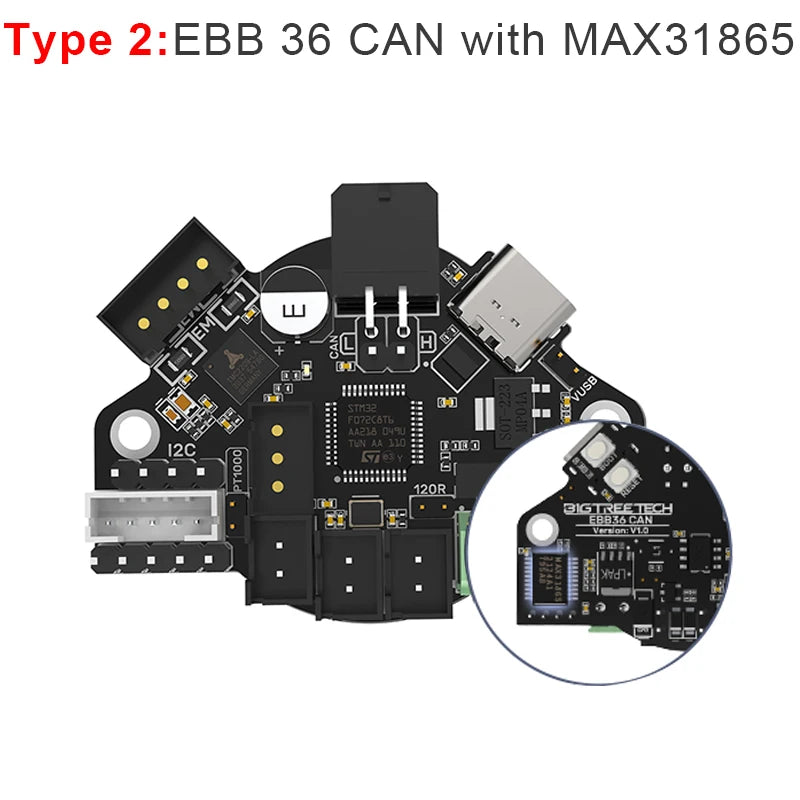 BIGTREETECH EBB36 EBB42 CAN V1.2 Board Support Canbus PT100 for Klipper Hotend Head Tool 36 Stepper Motor Ender3 3D Printer Part