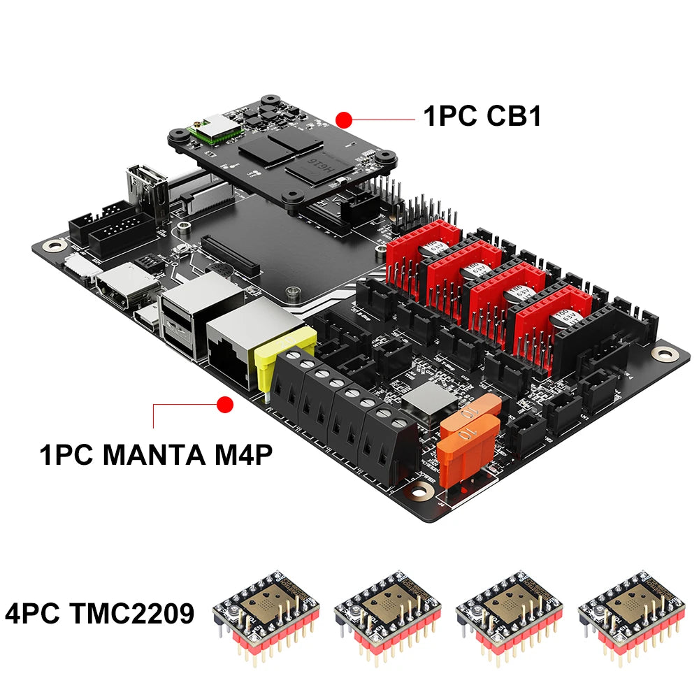 MANTA M8P M5P M4P Motherboard 32Bit Klipper Marlin VS Raspberry Pi CM4 for Voron Ender 3 3D Printer Control Board