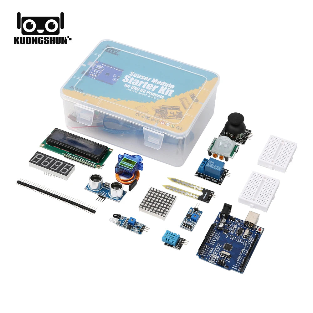 Sensor Module Starter Kit for Arduino Set R3 0.96 OLED 1602 LCD Display with Tutorial for Arduino Uno