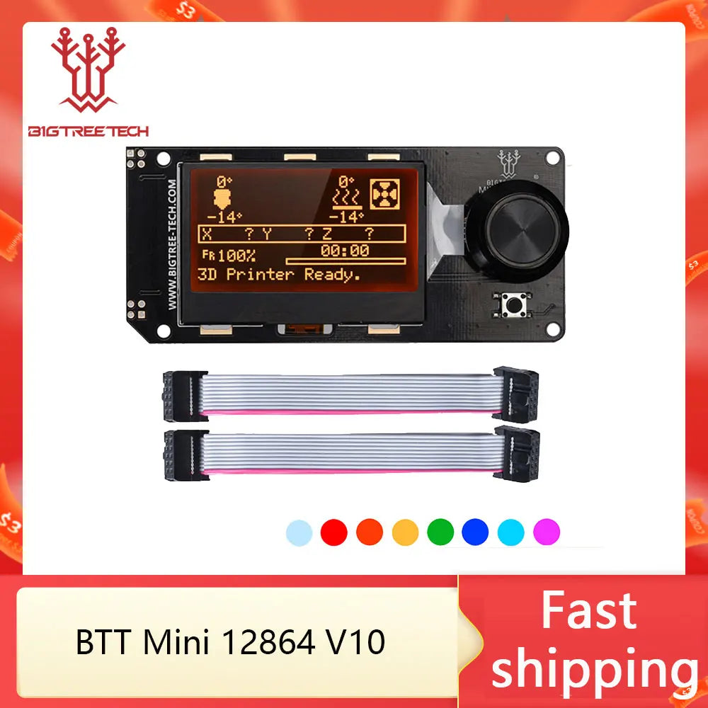 BIGTREETECH MINI 12864 V1.0 LCD Display Screen Mini12864 Smart Display 3D Printer Parts BTT SKR Pro SKR V1.4 MKS Board VORON 2.4