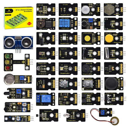 37 in 1 Box Sensor Kit V2.0 Mega Controller Board Sensor Electronic Kit for Arduino Starter Kit 37Pcs Modules