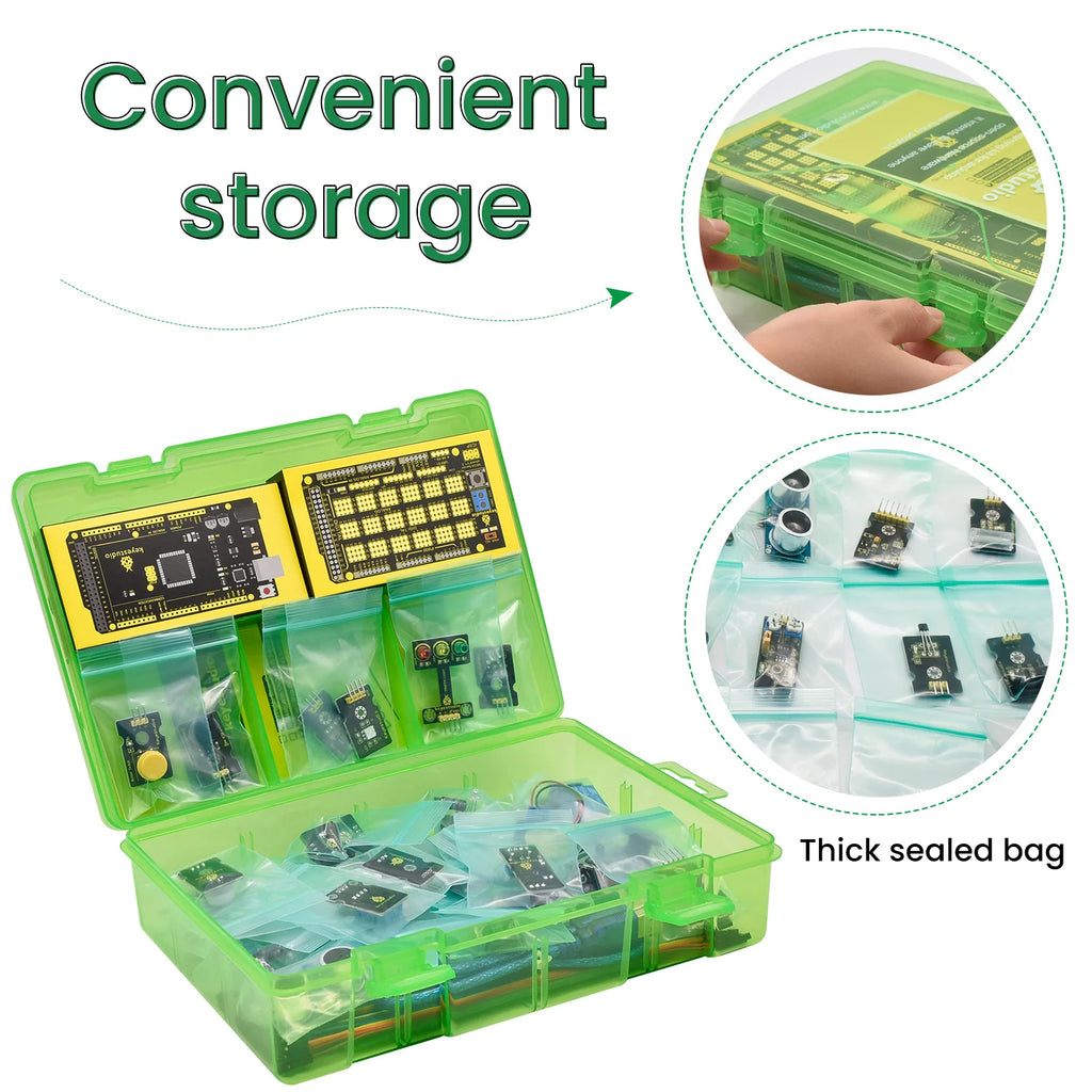 37 in 1 Box Sensor Kit V2.0 Mega Controller Board Sensor Electronic Kit for Arduino Starter Kit 37Pcs Modules