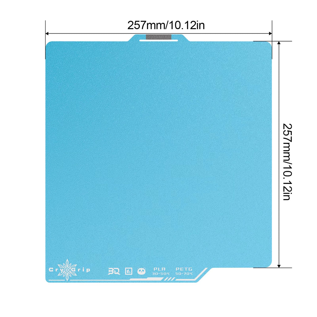 For Bambu Lab X1 Build Plate Upgrade Textured Panda Pro Magnetic Spring Steel Sheet 257X257Mm for P1P/P2S 3D Printer