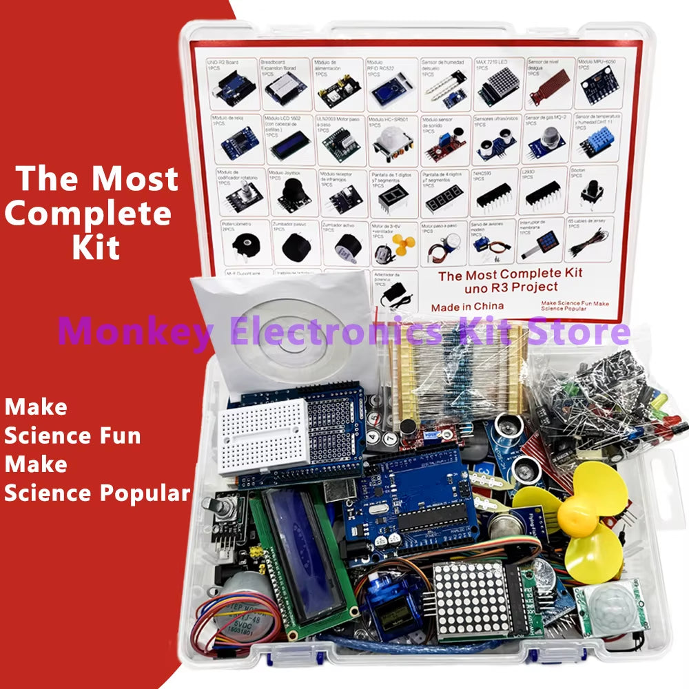 Full Version Starter Learning Kit Fo R3 Board Programming Project DIY Electronics Laboratory Smart Beginner Kit for R3 IDE