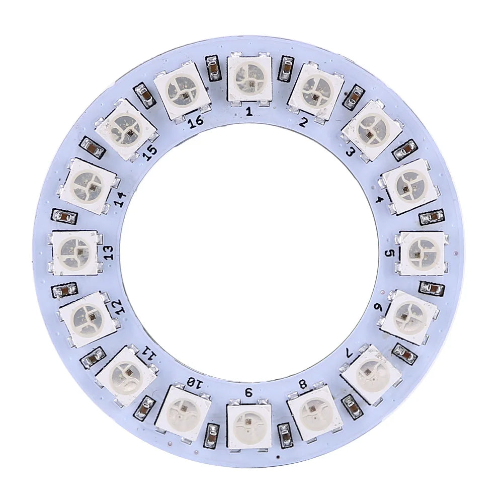 Neo Pixel WS2812 5050 Full-Color RGB LED Lamp round Panel 16-Bit 5V Cascadable Rainbow LED Module for Arduino