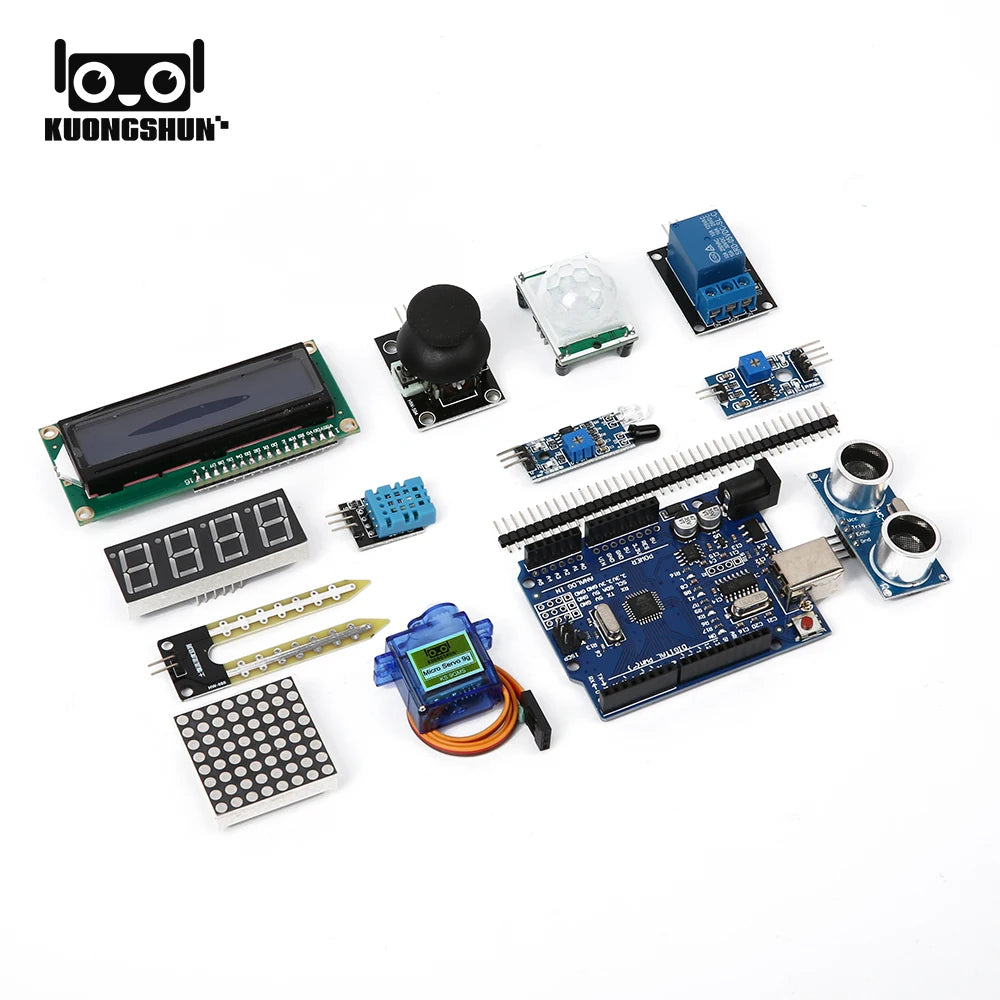 Sensor Module Starter Kit for Arduino Set R3 0.96 OLED 1602 LCD Display with Tutorial for Arduino Uno