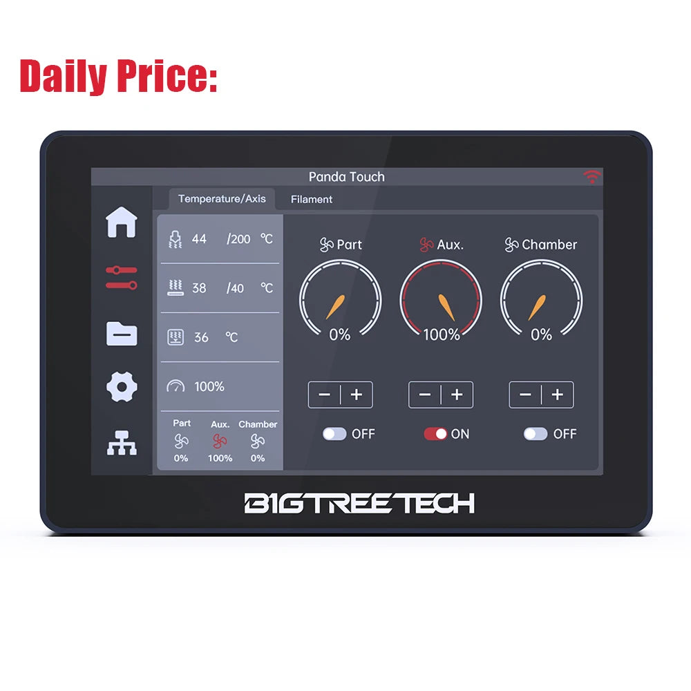 Panda Touch 5 Inch Touch Screen Wifi Display for Bambulab P1P P1S Multi-Printer Control Wireless Klipper Screen