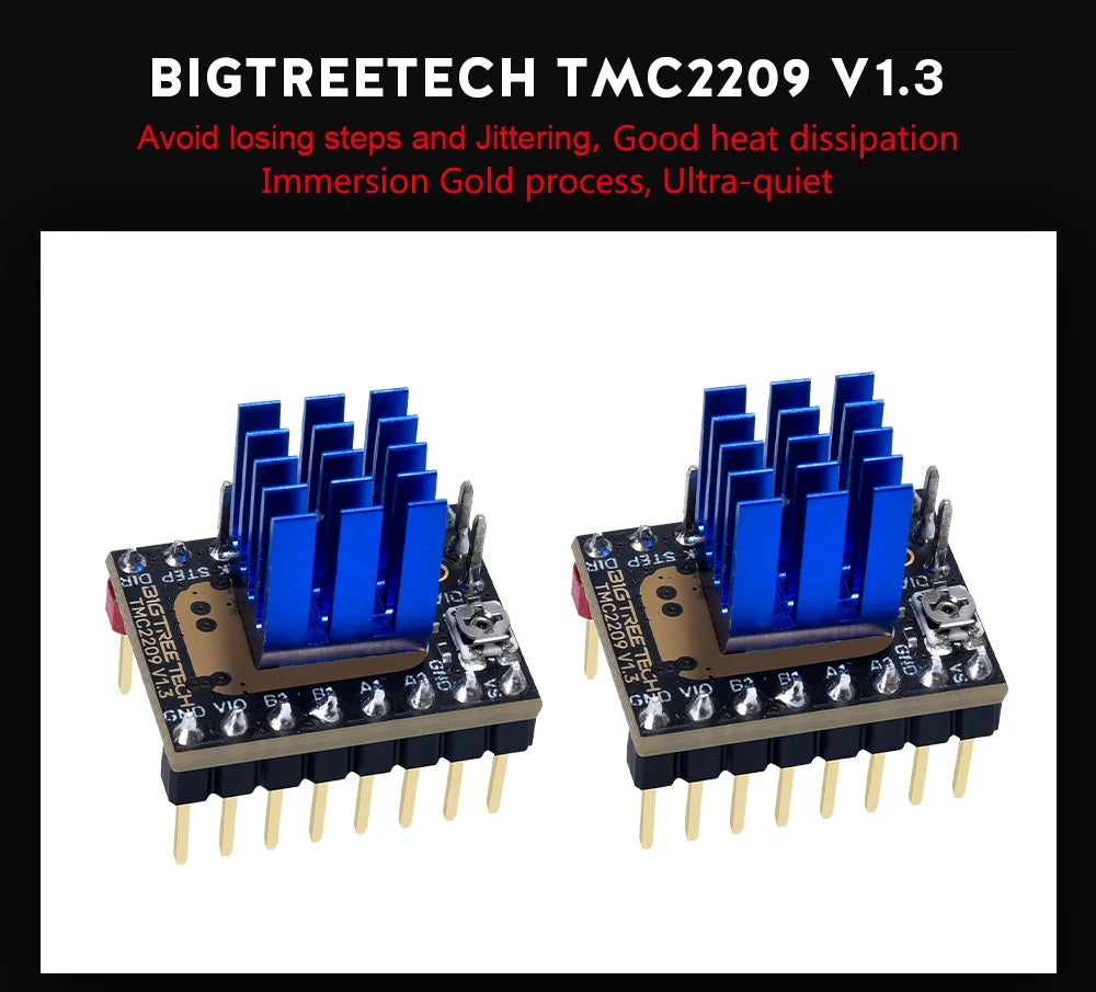 BIGTREETECH TMC2209 V1.3 Stepper Motor Driver UART VS TMC2208 TMC2130 3D Printer Parts for Octopus V1.1 SKR 2 Board Ender 3 V2