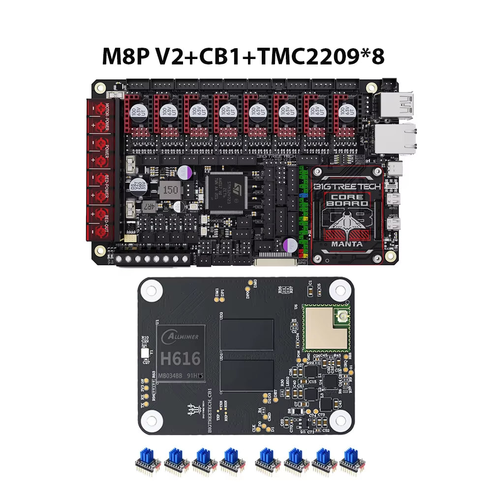 MANTA M8P M5P M4P Motherboard 32Bit Klipper Marlin VS Raspberry Pi CM4 for Voron Ender 3 3D Printer Control Board