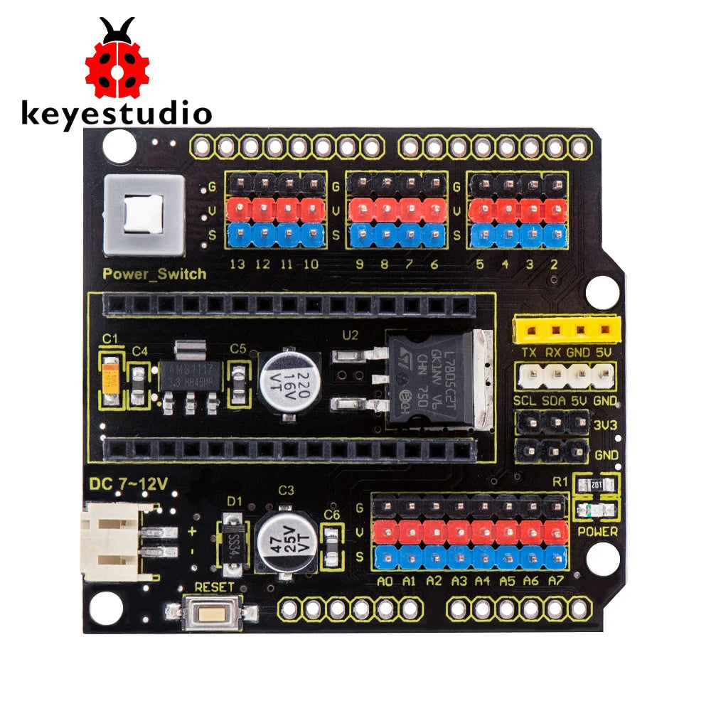 NANO Shield Board W/ Power Switch for Arduino Nano