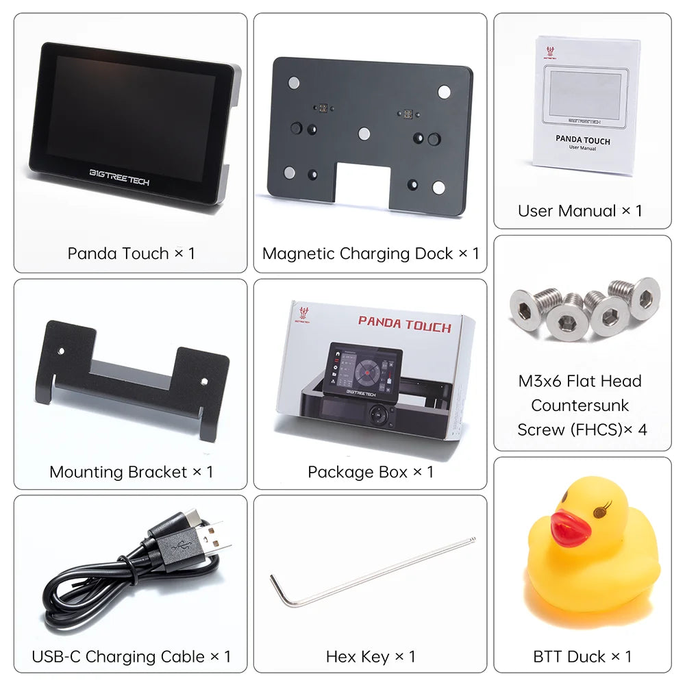 Panda Touch 5 Inch Touch Screen Wifi Display for Bambulab P1P P1S Multi-Printer Control Wireless Klipper Screen