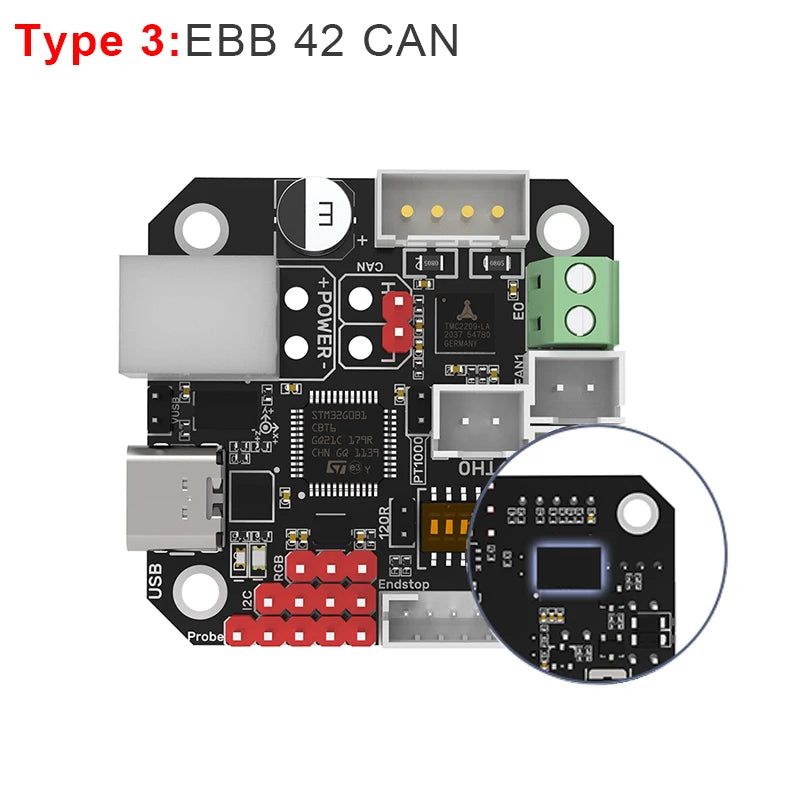 BIGTREETECH EBB36 EBB42 CAN V1.2 Board Support Canbus PT100 for Klipper Hotend Head Tool 36 Stepper Motor Ender3 3D Printer Part