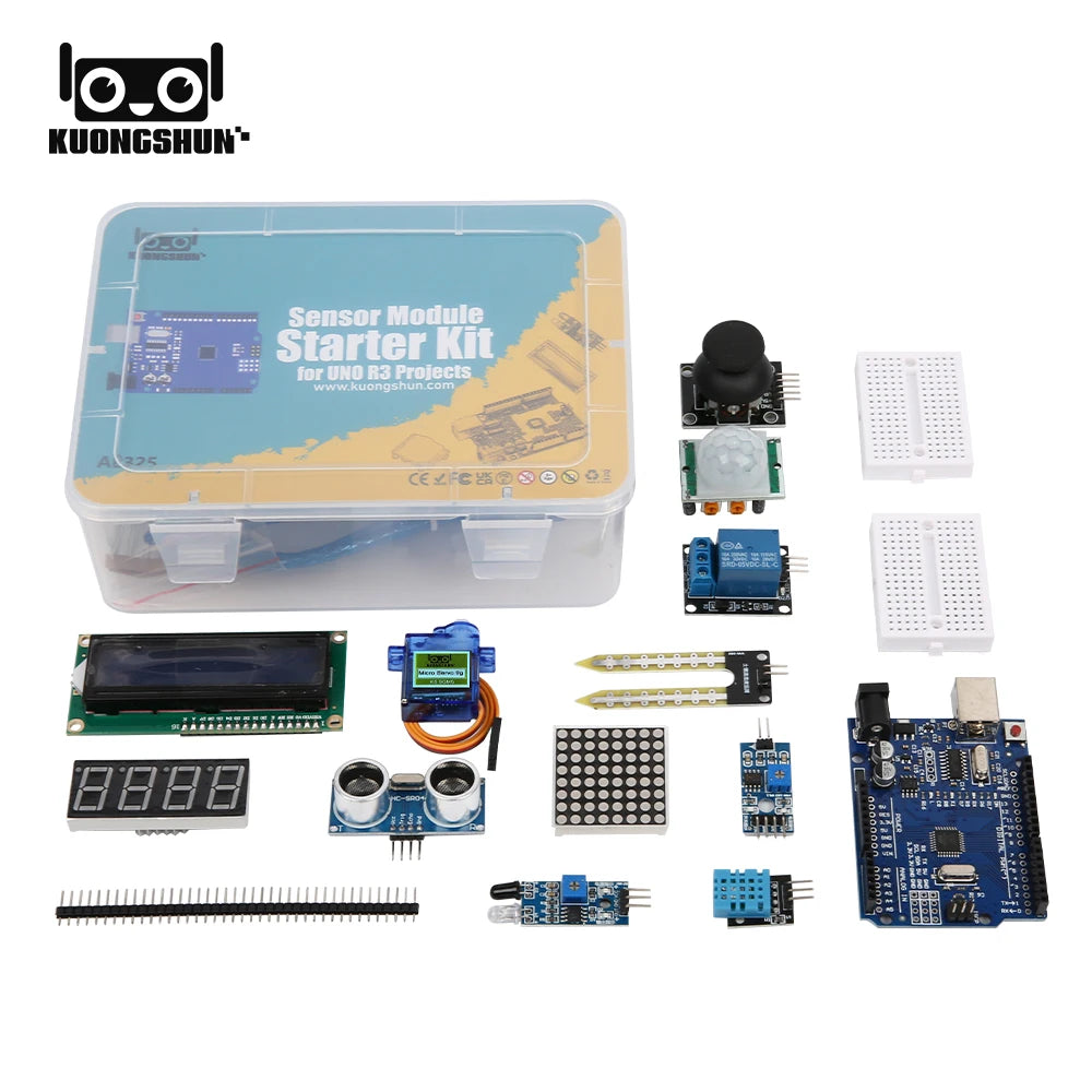 Sensor Module Starter Kit for Arduino Set R3 0.96 OLED 1602 LCD Display with Tutorial for Arduino Uno
